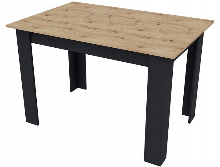 Stół do Jadalni Kuchni Salonu 110x70 Dąb Craft/Czarny NOWOCZESNY LOFT