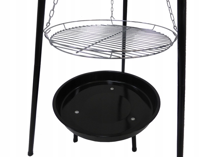 GRILL TRÓJNÓG NA OGNISKO OGRODOWY Z RUSZTEM DO PALENISK 60 CM WYSOKOŚĆ