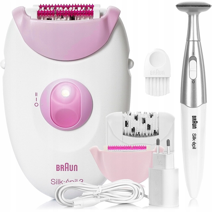 DEPILATOR BRAUN Silk-epil 3 SOFTLIFT TIPS - POWER + MASAŻ + TRYMER BIKINI