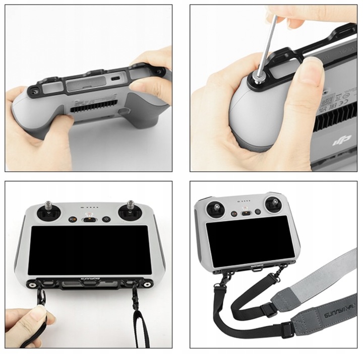 UCHWYT ALUMINIOWY + SMYCZ DO KONTROLERA DJI RC / RC 2 MINI 3 4 5 PRO