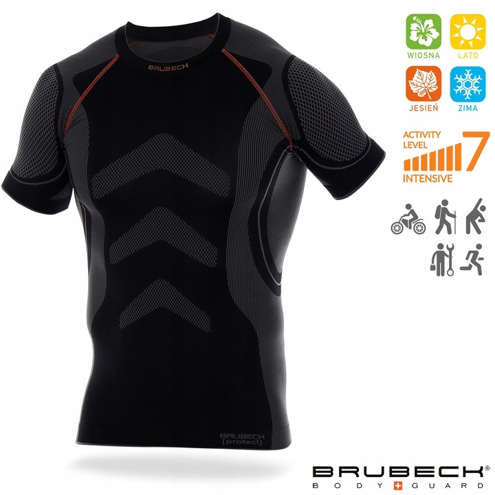 koszulka krótki rękaw bielizna termoaktywna BRUBECK PROTECT rozmiar M