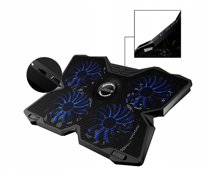 PODSTAWKA CHŁODZĄCA POD LAPTOPA PODKŁADKA USB LED DO NOTEBOOKA