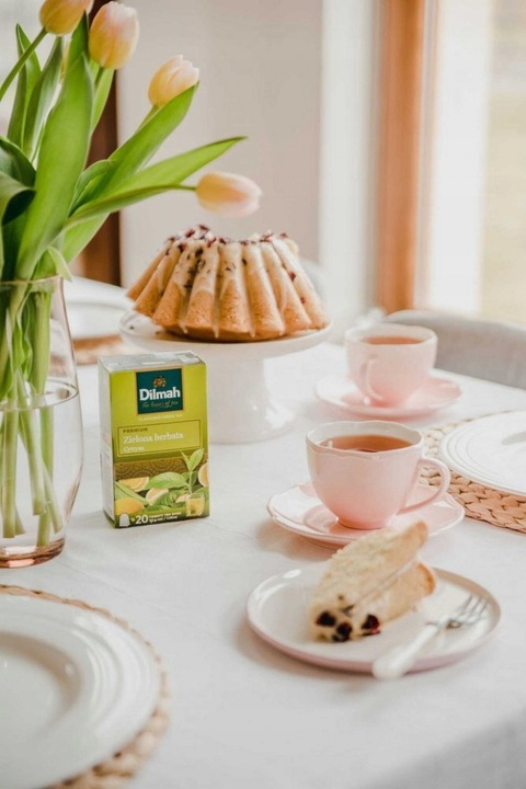 Herbata zielona smakowa w torebkach Dilmah cytryna 20szt x24