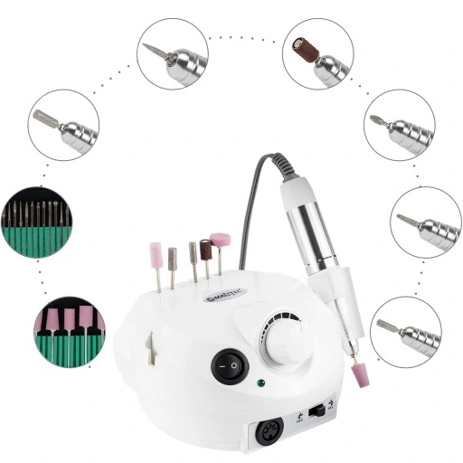 FREZARKA DO PAZNOKCI MANICURE PEDICURE PROFESJONALNA 65W ZESTAW FREZÓW