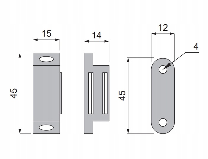 10x ZATRZASK MEBLOWY MAGNES DO MEBLI ZAMEK DO DRZWI SZAFEK MOCNY