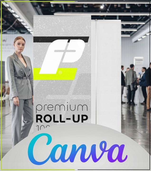 Rollup Roll-Up 100x200 Strong Z Wydrukiem Blockout Kreator Stand + Torba