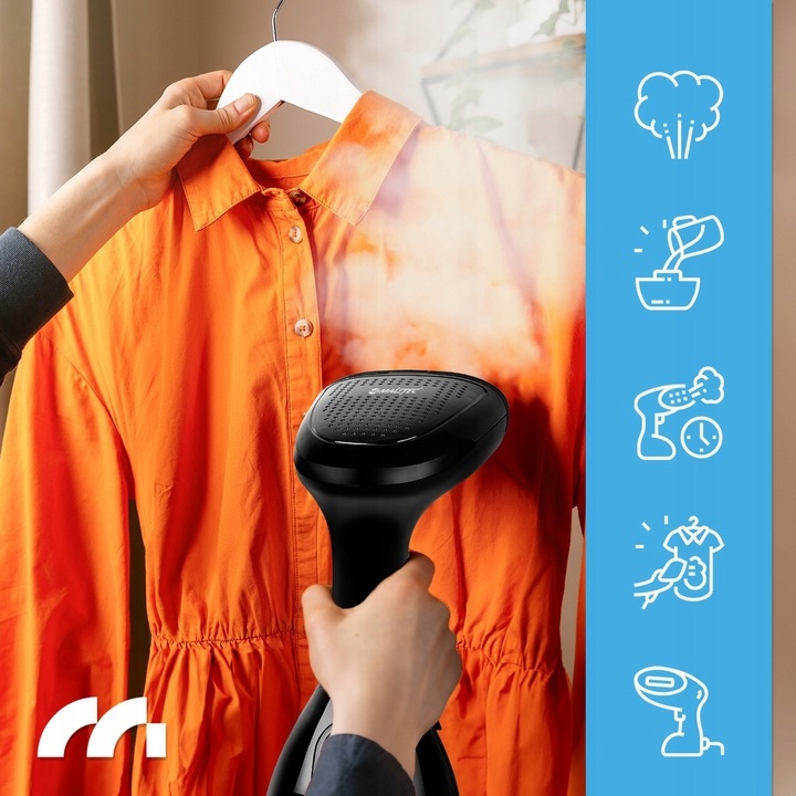 ŻELAZKO PAROWE PAROWNICA DO UBRAŃ STEAMER KLIPS 7w1 PAROWY ZESTAW