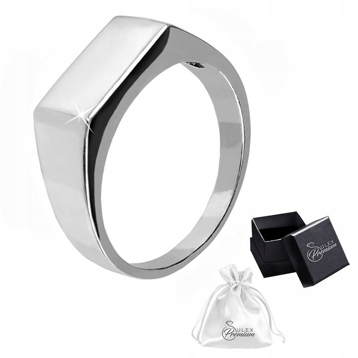 Sygnet srebrny 925 męski polerowany r. 18