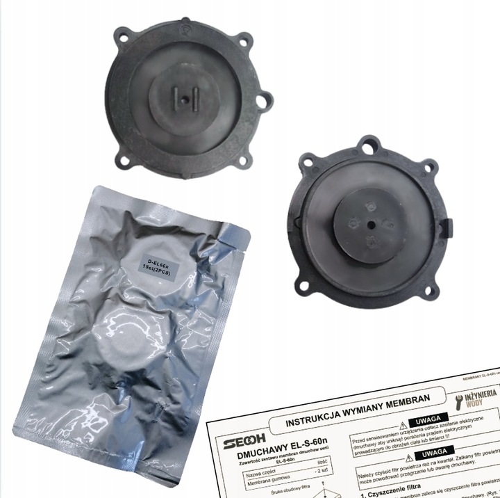 Oryginalne membrany do dmuchawy SECOH EL-S-60n air pump 2 szt