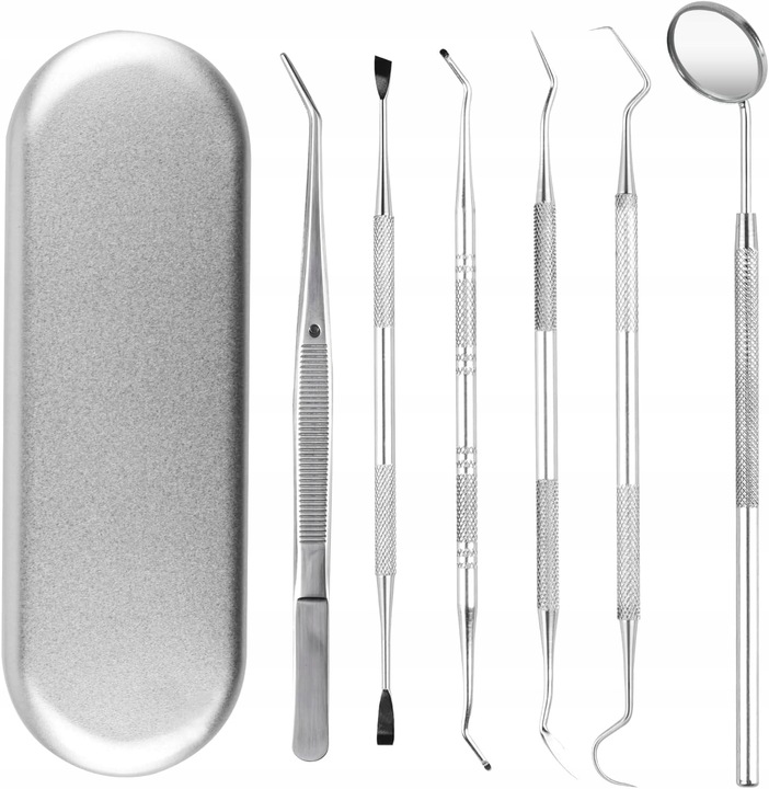 ZESTAW NARZĘDZI STOMATOLOGICZNYCH DENTYSTYCZNY LUSTERKO ZGŁĘBNIK 6szt
