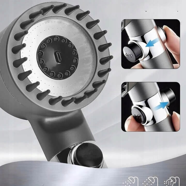 SŁUCHAWKA PRYSZNICOWA WYSOKOCIŚNIENIOWA OSZCZĘDNA Z FILTREM MASAŻEREM