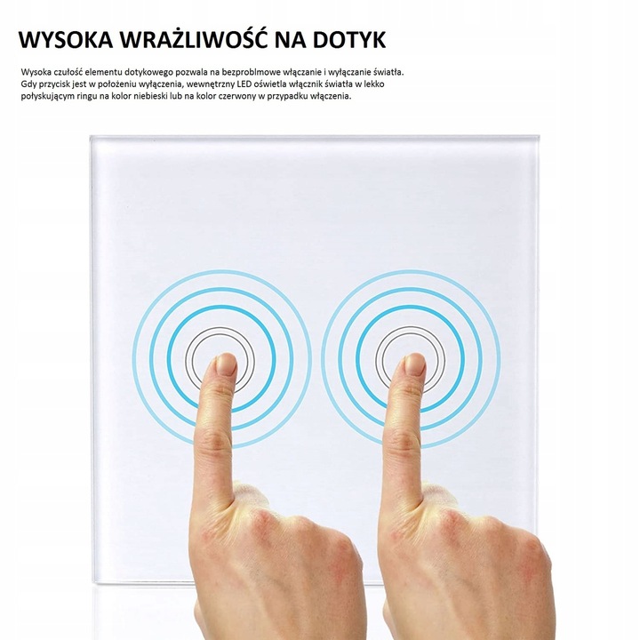 Wkład Moduł Włącznik Dotykowy Włącznika Dotykowego Światła Podwójny