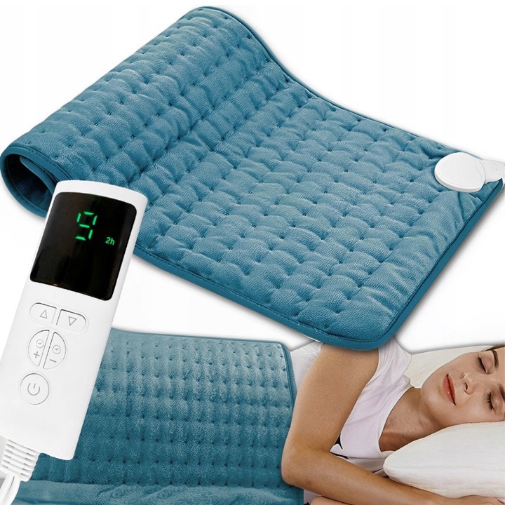 DUŻA PODUSZKA ELEKTRYCZNA PODGRZEWANA TERMOFOR MATA ROZGRZEWAJĄCA XL 60x30