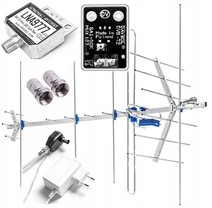 Antena Kierunkowa DVB-T2 Polska bardzo mocnym MUX-8 w Polaryzacji Pionowej
