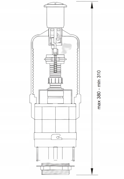 ZAWÓR SPUSTOWY WC SPŁUCZKI ZBIORNIKA+NAPEŁNIAJĄCY 1/2 3/8 +ZESTAW NAPRAWCZY