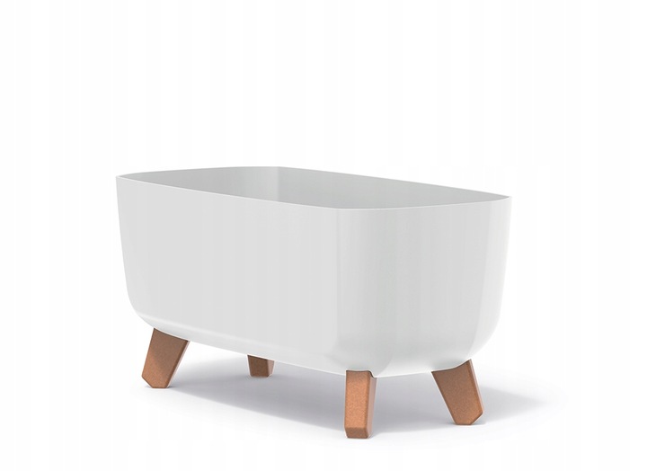 Doniczka na nóżkach Gracia Case DGCL400 Biała