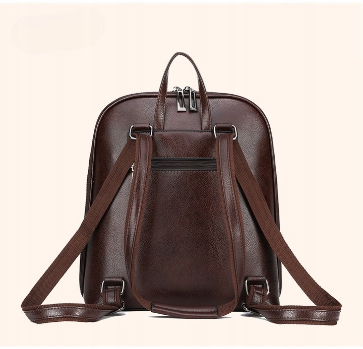 PLECAK SKÓRZANY ZE SKÓRY TOREBKA TORBA DAMSKA A4 POJEMNY ELEGANCKI