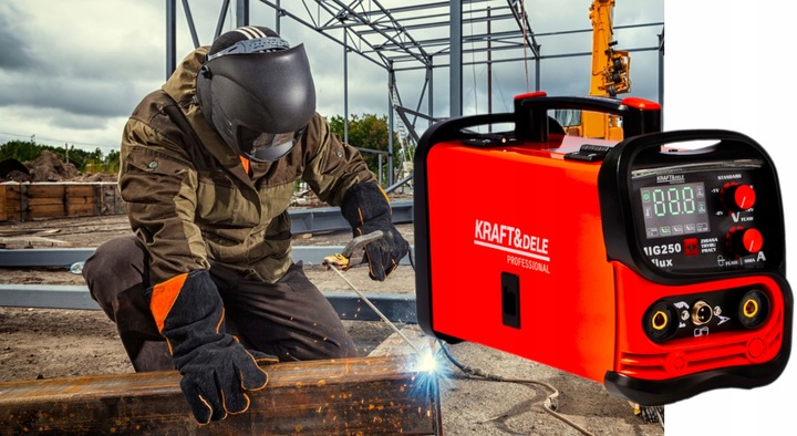 Spawarka INWERTEROWA INWERTOROWA FLUX MIG MMA LIFT TIG 250A PÓŁAUTOMAT