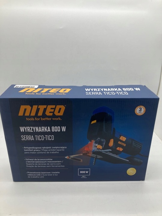 Wyrzynarka wahadłowa 800 W z laserem i oświetleniem LED + brzeszczoty