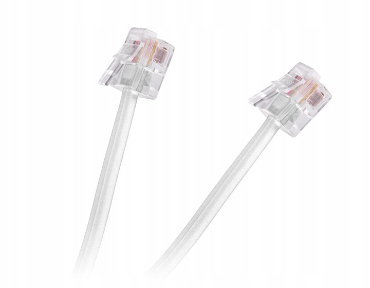 TEL0033F-15 Przewód tel.wt.-wt.biały 15m