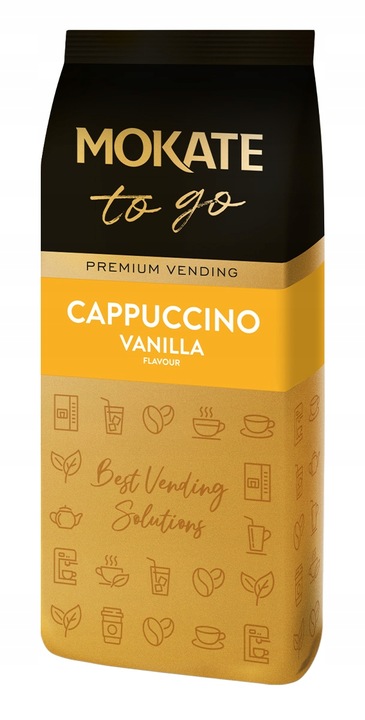 Cappuccino Waniliowe Mokate 1kg, napój kawowy, puszysta pianka, vending