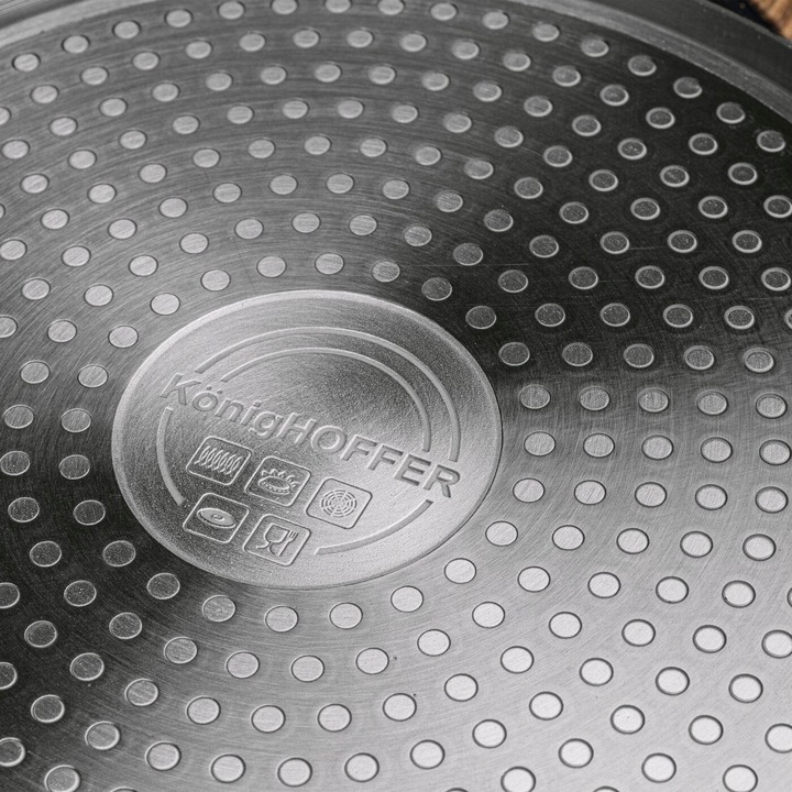 PATELNIA GŁĘBOKA POKRYWKA Granitowa Marmurowa KonigHOFFER Pescado 28 cm