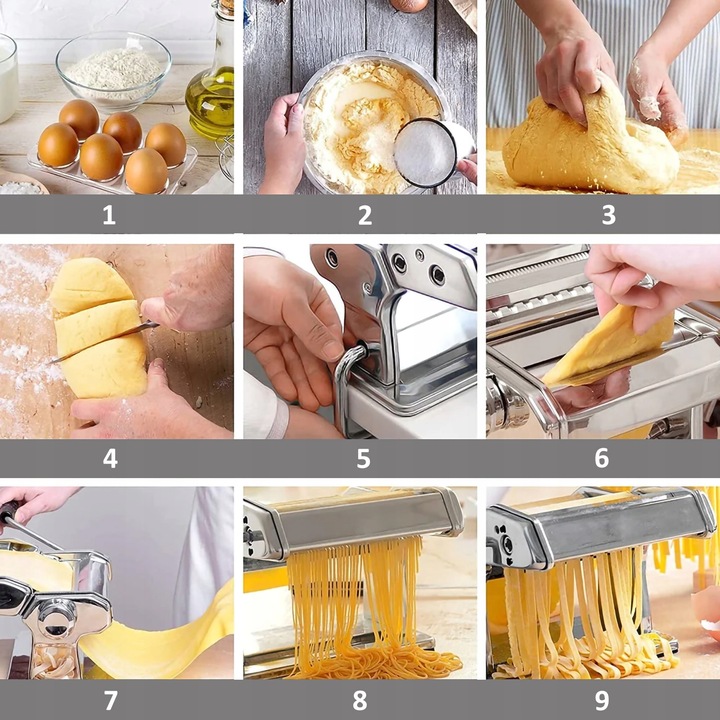 MASZYNKA DO DOMOWEGO MAKARONU PROSTE UŻYTKOWANIE STAL NIERDZEWNA