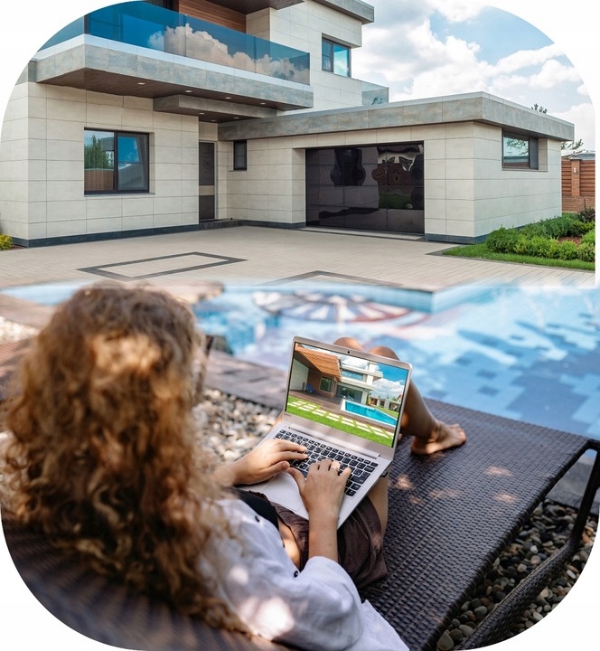 ZESTAW KAMER WIFI OBROTOWE 8Mp 4K MONITORING 4 KAMERY BEZPRZEWODOWE DVS 2TB