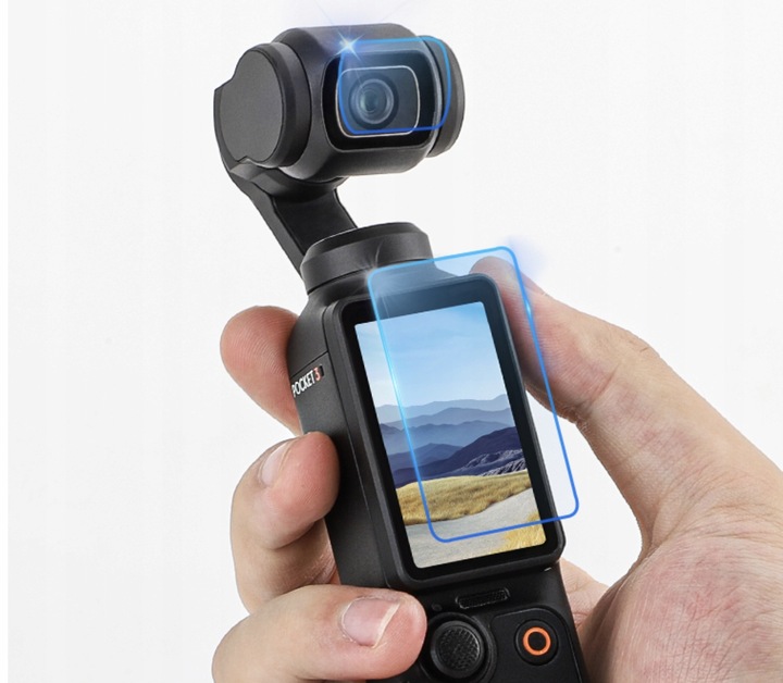 Szkło Hartowane 9H Na Obiektyw i Ekran do DJI OSMO POCKET 3 - 4 szt.