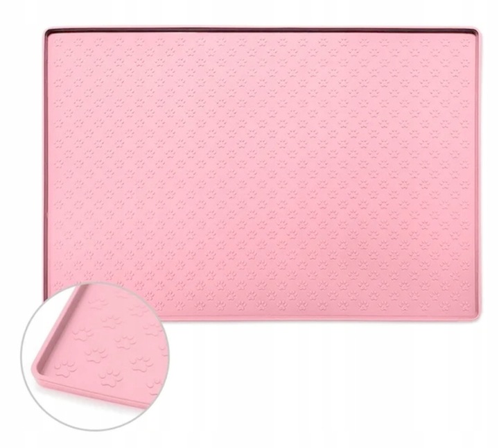 MATA PODKŁADKA POD MISKI DLA PSA KOTA SILIKON 48x30 MIĘKKA WYTRZYMAŁA