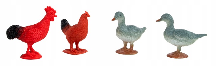 FARMA FIGURKI ZWIERZĘTA WIEJSKIE + PŁOT DRZEWA GŁAZY 55 ELEMENTÓW ZESTAW