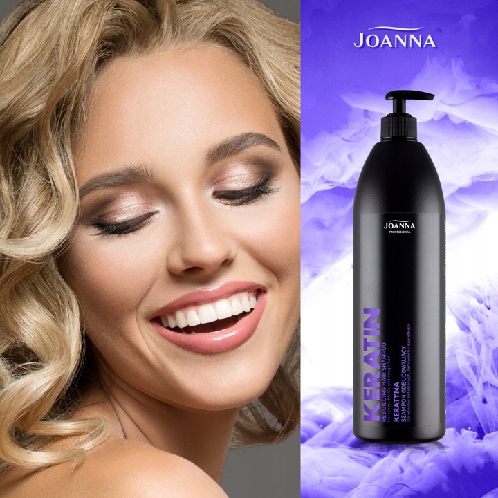JOANNA Professional Keratin szampon do włosów odbudowujący z keratyną