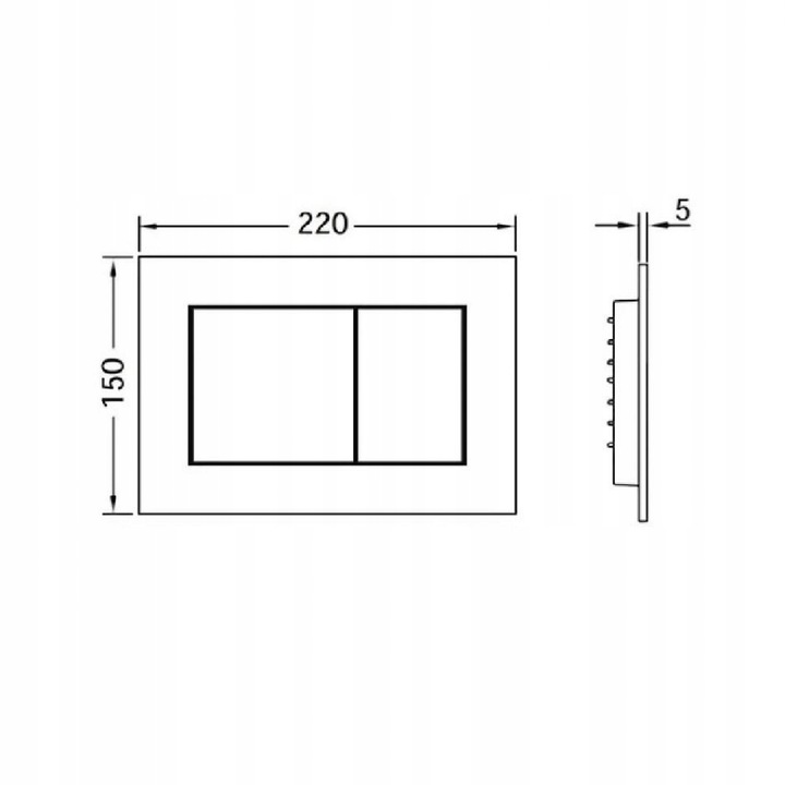Tece Now przycisk spłukujący do WC czarny mat 9240407