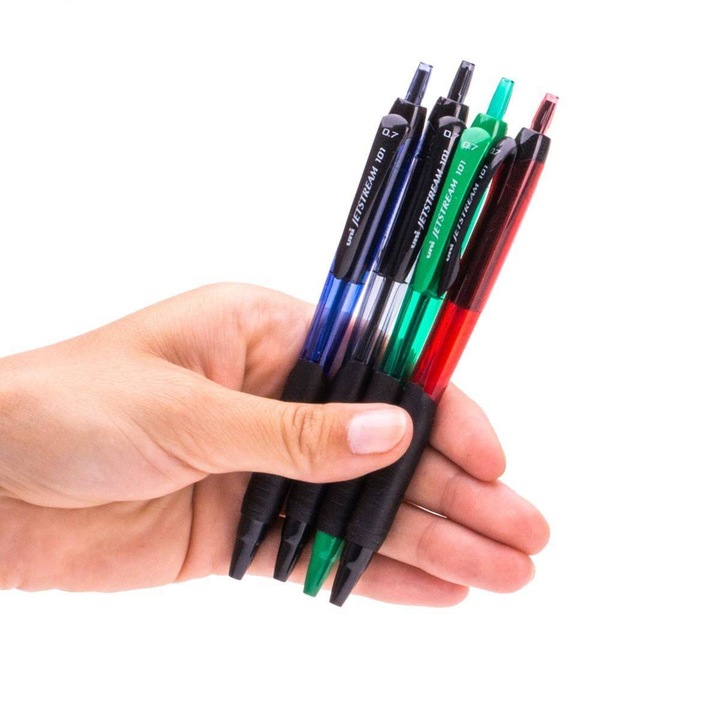 Zestaw 12szt - Długopis Automatyczny Uni Jetstream SXN-101 CZARNY