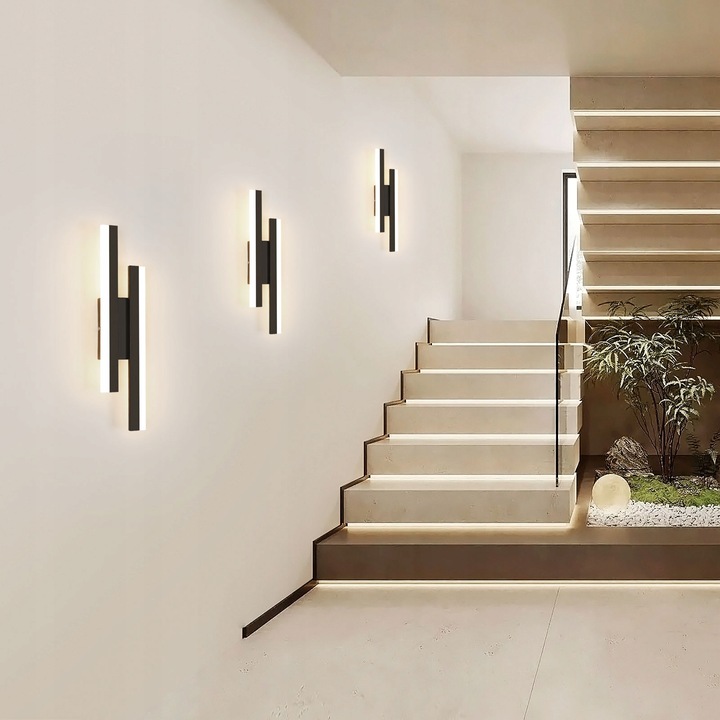 LAMPA LINIOWA SCIENNA LED KINKIET CZARNA ŚCIEMNIALNA NOWOCZESNA DO