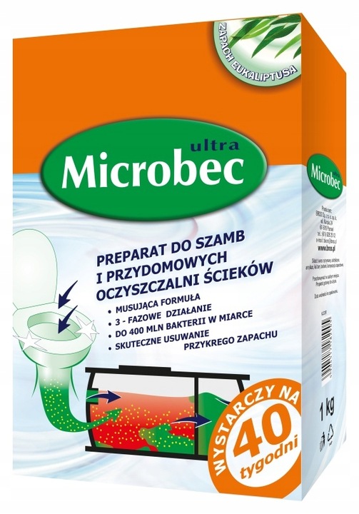 BIO MICROBEC Ultra 10 x MOCNIEJSZY BAKTERIE 1,2 kg
