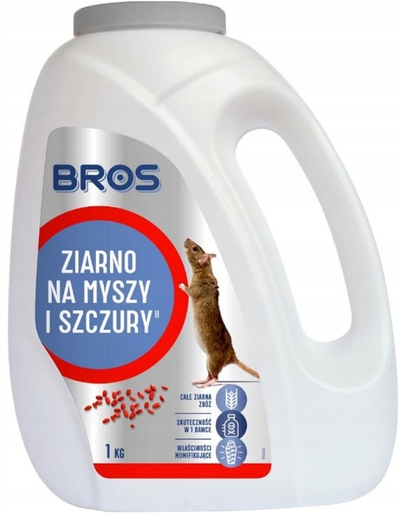 BROS TRUTKA NA MYSZY SZCZURY ZIARNO PREPARAT SILNY SKUTECZNY WYDAJNY
