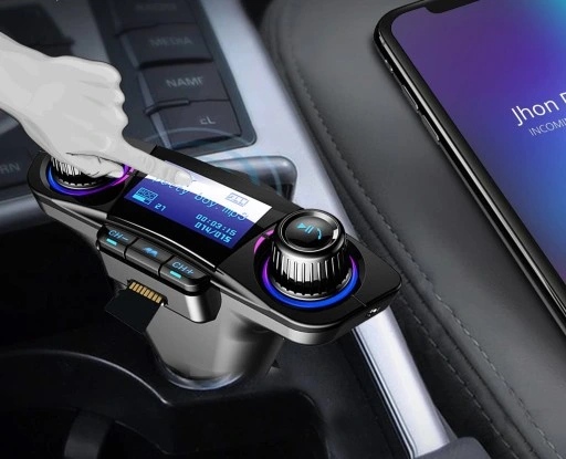 TRANSMITER FM BLUETOOTH 5.0 USB WIELOFUNKCYJNY 8w1