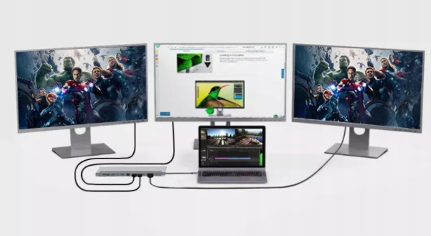 STACJA DOKUJĄCA HUB ADAPTER USB-C 12w1 RJ45 2x HDMI 4K ETHERNET VGA USB 3.0