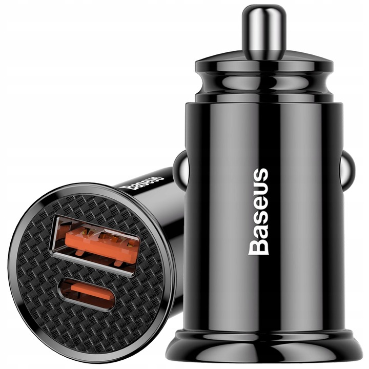 BASEUS ŁADOWARKA SAMOCHODOWA USB QC / USB-C MOCNA SZYBKA PD DO ZAPALNICZKI
