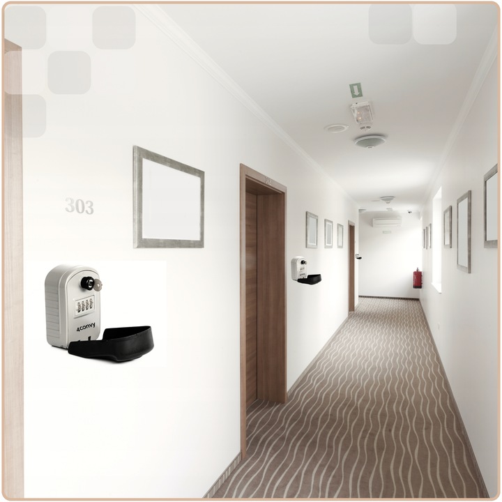 4CONVY sejf klucze zewnętrzny kasetka skrzynka na szyfr kod +KLUCZ AWARYJNY