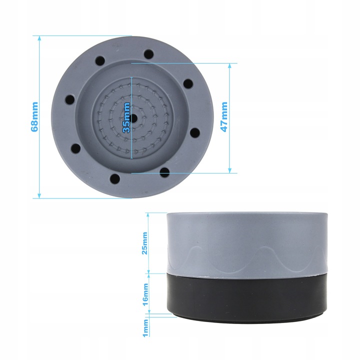 PODKŁADKI POD PRALKĘ ANTYWIBRACYJNE MATA GUMA NÓŻKI 4x