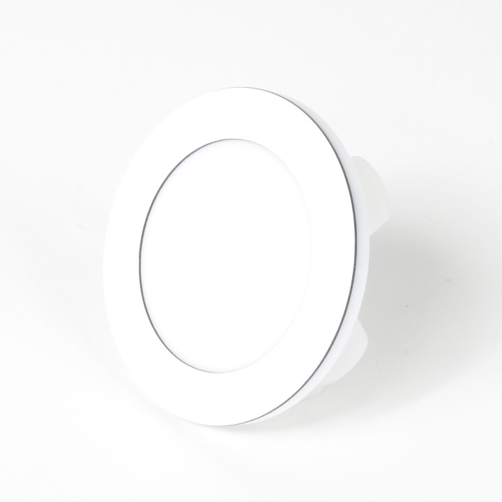 Oświetlenie schodowe oprawa lampka schodowa LED 230V okrągła biała Skinder