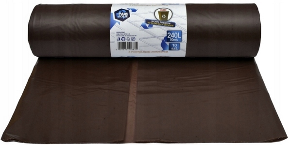 Worki na śmieci BIO 240L na śmieci biodegradowalne BARDZO MOCNE