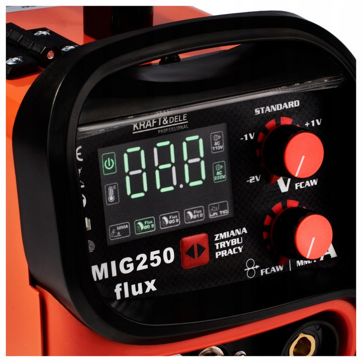 Spawarka INWERTEROWA INWERTOROWA FLUX MIG MMA LIFT TIG 250A PÓŁAUTOMAT