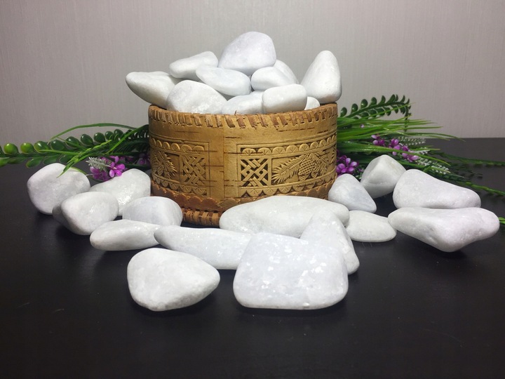 OTOCZAK BIAŁY KAMIEŃ THASSOS BIAŁE OTOCZAKI do OGRÓDU i DONICZEK 10 KG