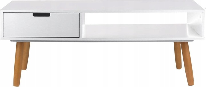 KOMODA Szafka RTV Kredens Regał na Telewizor z Szufladą BIAŁY