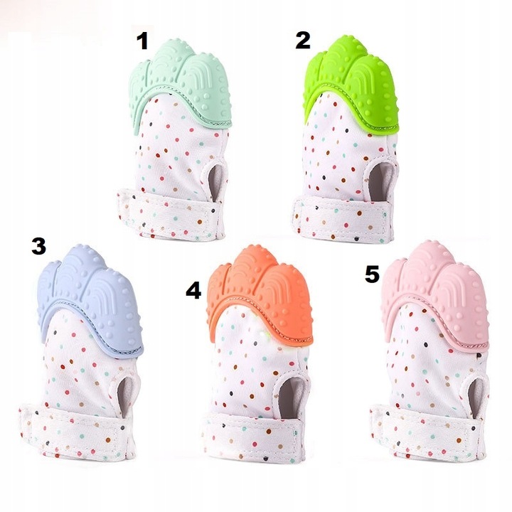 GRYZAK RĘKAWICZKA NA ZĄBKOWANIE NIEMOWLĘ KOLORY