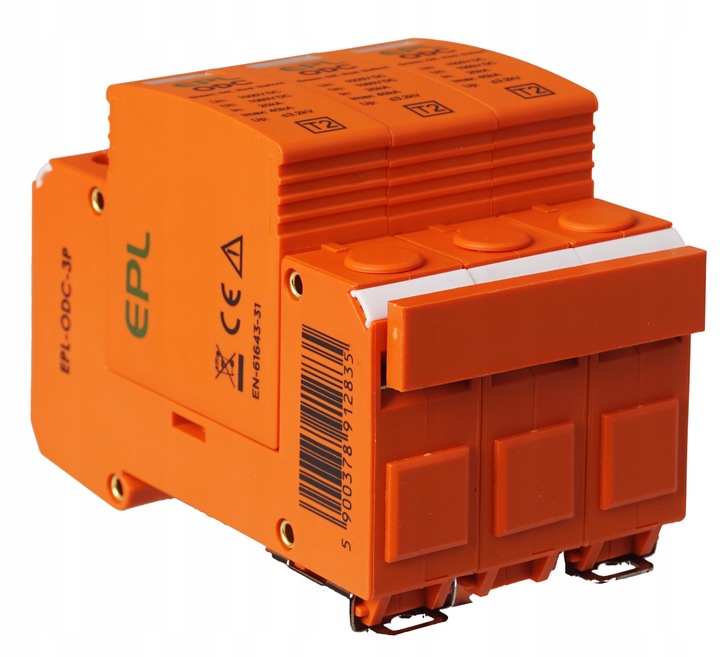 OGRANICZNIK OCHRONNIK PRZEPIĘĆ PRZEPIĘCIOWY FOTOWOLTAIKA 1000V DC 3P