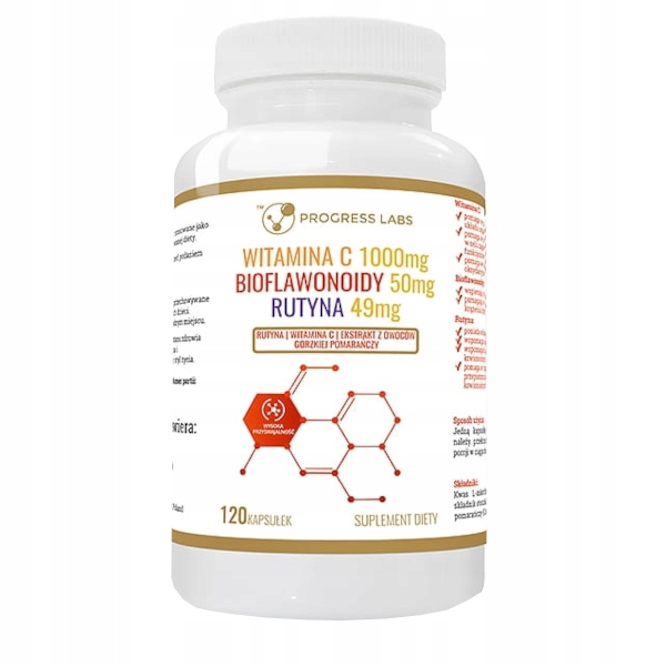 PROGRESS LABS WITAMINA C BIOFLAWONOIDY RUTYNA 120k